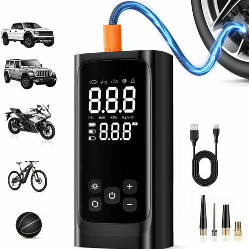 Portable Wireless Car Air Compressor Cordless Electric Tire Inflator Pump for AUTO Tyre Motorcycle Bicycle Boat Balls Inflatable