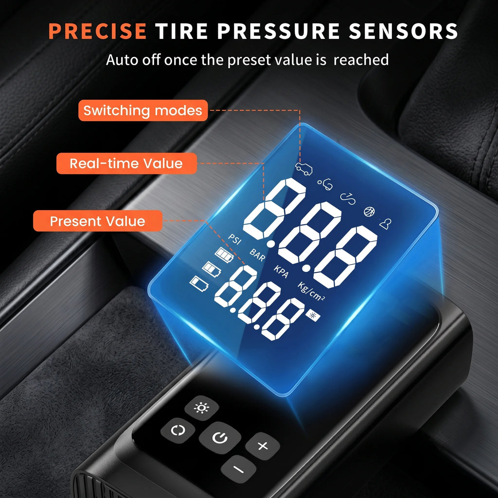 Portable Wireless Car Air Compressor Cordless Electric Tire Inflator Pump for AUTO Tyre Motorcycle Bicycle Boat Balls Inflatable