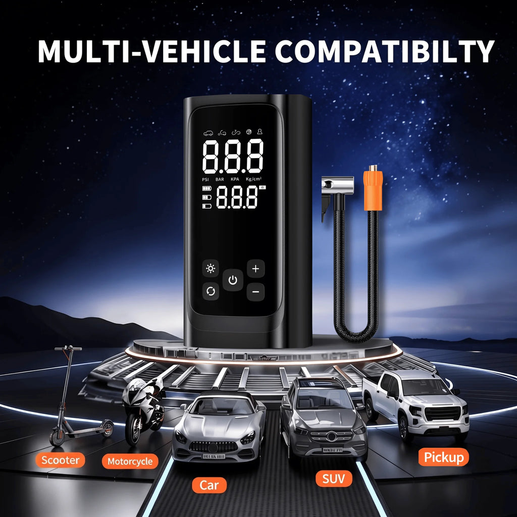 Portable Wireless Car Air Compressor Cordless Electric Tire Inflator Pump for AUTO Tyre Motorcycle Bicycle Boat Balls Inflatable